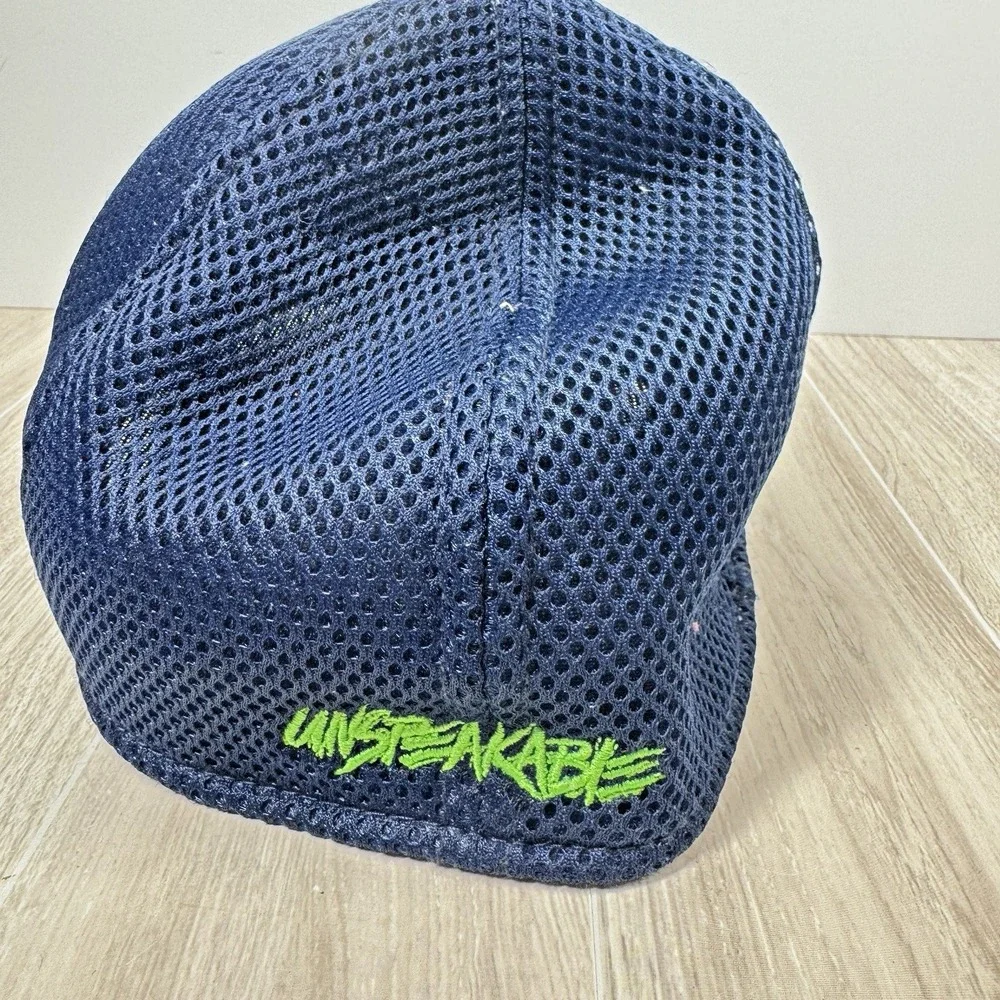 New Era Unspeakable Hat Blue Camo Mesh Snapback Cap Small Medium